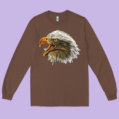 Bald Head Eagle Long Sleeve Tee Designed By Lillyallendesigns