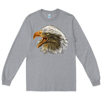 Heather Grey Bald Head Eagle Long Sleeve Tee - LillyAllenDesigns