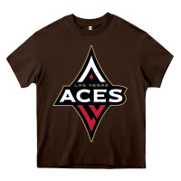 Chocolate Brown the aces, la women sport Heavy Core Tee - linhVisuals