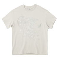 Cream middle earth map [tb] Heavy Core Tee - linhVisuals