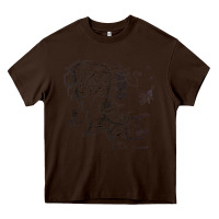 Chocolate Brown middle earth map [tw] Heavy Core Tee - linhVisuals