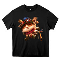 Black league of legends teemo Heavy Core Tee - linhVisuals