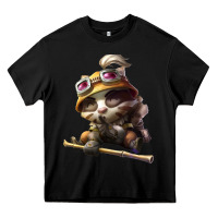 Black league of legends teemo Heavy Core Tee - linhVisuals
