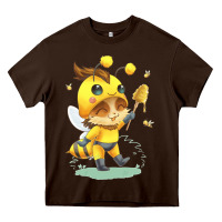Chocolate Brown league of legends beemo Heavy Core Tee - linhVisuals