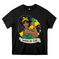 Black jamaican black woman t shirt jamaica afro girl pride Heavy Core Tee - linhVisuals