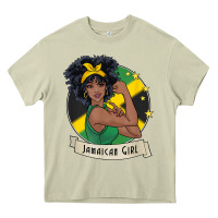 Mossy jamaican black woman t shirt jamaica afro girl pride Heavy Core Tee - linhVisuals