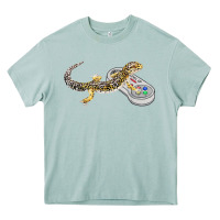 Arona leopard gecko playing video game lizard & reptiles gamers t shirt Heavy Core Tee - linhVisuals