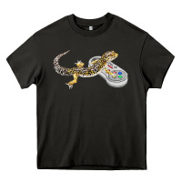 Asphalt leopard gecko playing video game lizard & reptiles gamers t shirt Heavy Core Tee - linhVisuals
