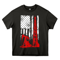 Asphalt oilfield shirt   us flag oil rig shirt Heavy Core Tee - linhVisuals