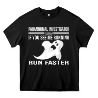 Black paranormal investigator ghost hunting t shirt Heavy Core Tee - linhVisuals