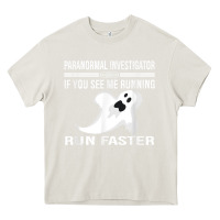 Cream paranormal investigator ghost hunting t shirt Heavy Core Tee - linhVisuals