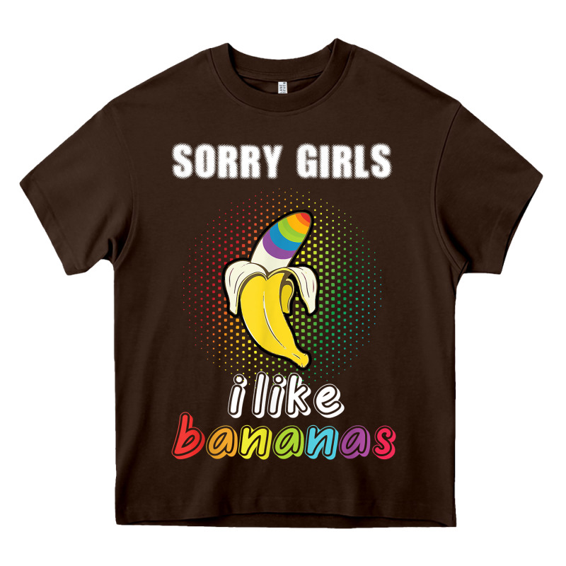 Mens Sorry Girl I Like Bananas Funny Lgbt Gay Pride Tshirt Gifts Heavy Core Tee by linhVisuals | Teevron