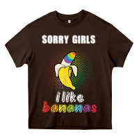 Chocolate Brown mens sorry girl i like bananas funny lgbt gay pride tshirt gifts Heavy Core Tee - linhVisuals