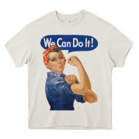 Cream rosie the riveter shirt we can do it feminist retro t shirt Heavy Core Tee - linhVisuals