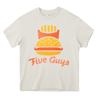 Cream five guys Heavy Core Tee - linhVisuals