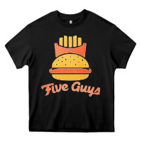 Black five guys Heavy Core Tee - linhVisuals