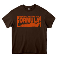 Chocolate Brown formula 1 Heavy Core Tee - linhVisuals