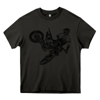 Asphalt Eli Tomac Jump Illustration Heavy Core Tee - linhVisuals