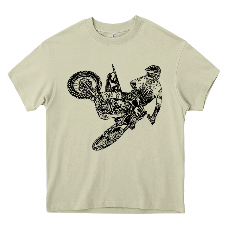 Eli Tomac Jump Illustration Heavy Core Tee by linhVisuals | Teevron