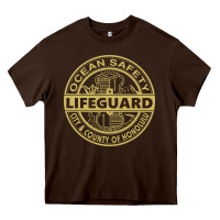 Chocolate Brown honolulu lifeguard   lifeguard Heavy Core Tee - linhVisuals