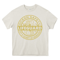 Cream honolulu lifeguard   lifeguard Heavy Core Tee - linhVisuals