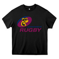Black queensland rugby Heavy Core Tee - linhVisuals