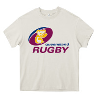 Cream queensland rugby Heavy Core Tee - linhVisuals