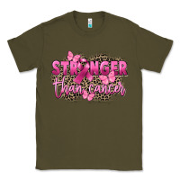 Army Green Stronger than Cancer Classic Tee - FaDigitalArtStudio