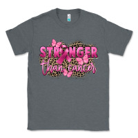 Charcoal Heather Stronger than Cancer Classic Tee - FaDigitalArtStudio