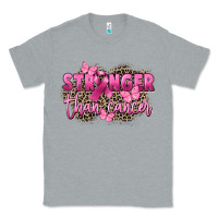 Heather Grey Stronger than Cancer Classic Tee - FaDigitalArtStudio