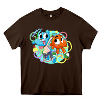 Chocolate Brown gumball and darwin Heavy Core Tee - linhVisuals