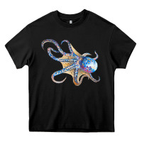 Black octopus t  shirtoctopus t  shirt Heavy Core Tee - linhVisuals