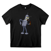 Black futurama bender Heavy Core Tee - linhVisuals