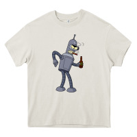 Cream futurama bender Heavy Core Tee - linhVisuals