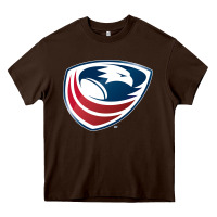Chocolate Brown usa rugby Heavy Core Tee - linhVisuals