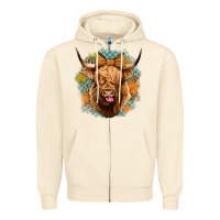 Fall Highland Cow Zipper Hoodie | Teevron