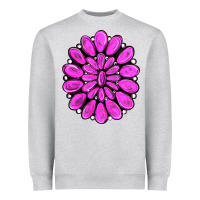 Heather Grey pink gemstone Heavyweight Sweatshirt - RanaPortraitStore