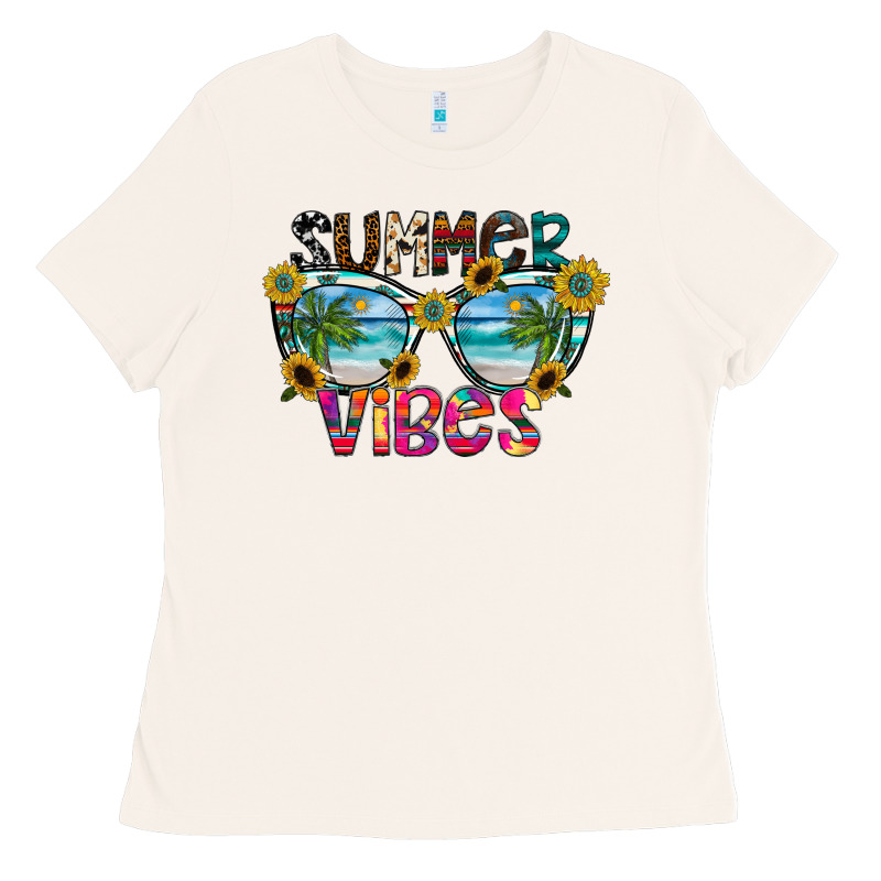 Summer Vibes Ladies Tee by CowhideDigitalArt | Teevron
