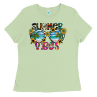 Matcha Summer Vibes Ladies Tee - CowhideDigitalArt