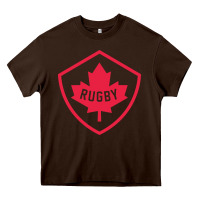 Chocolate Brown rugby canada Heavy Core Tee - linhVisuals