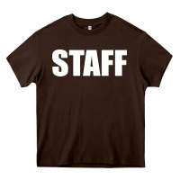 Chocolate Brown staff Heavy Core Tee - linhVisuals