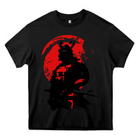 Black samurai warrior Heavy Core Tee - linhVisuals