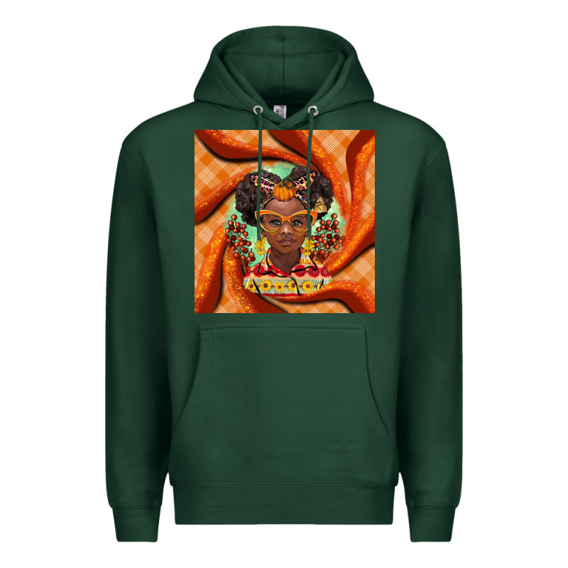 Fall African Girl Premium Hoodie by BarkalooDesign | Teevron