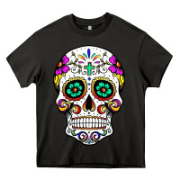 Asphalt sugar skull Heavy Core Tee - linhVisuals