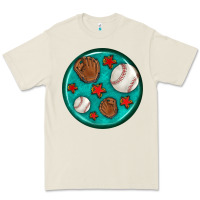Bone baseball with sunflower round earrings Premium Tee - BundleAndBundleShop