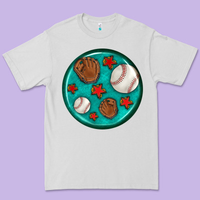 Baseball With Sunflower Round Earrings Premium Tee Designed By Bundleandbundleshop