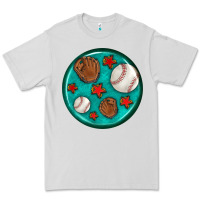Dove Grey baseball with sunflower round earrings Premium Tee - BundleAndBundleShop