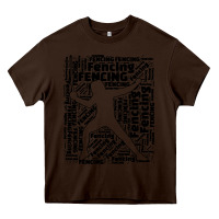 Chocolate Brown fencing sport Heavy Core Tee - linhVisuals