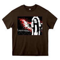 Chocolate Brown Marilyns angel with scabbed wings Heavy Core Tee - linhVisuals