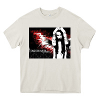 Cream Marilyns angel with scabbed wings Heavy Core Tee - linhVisuals
